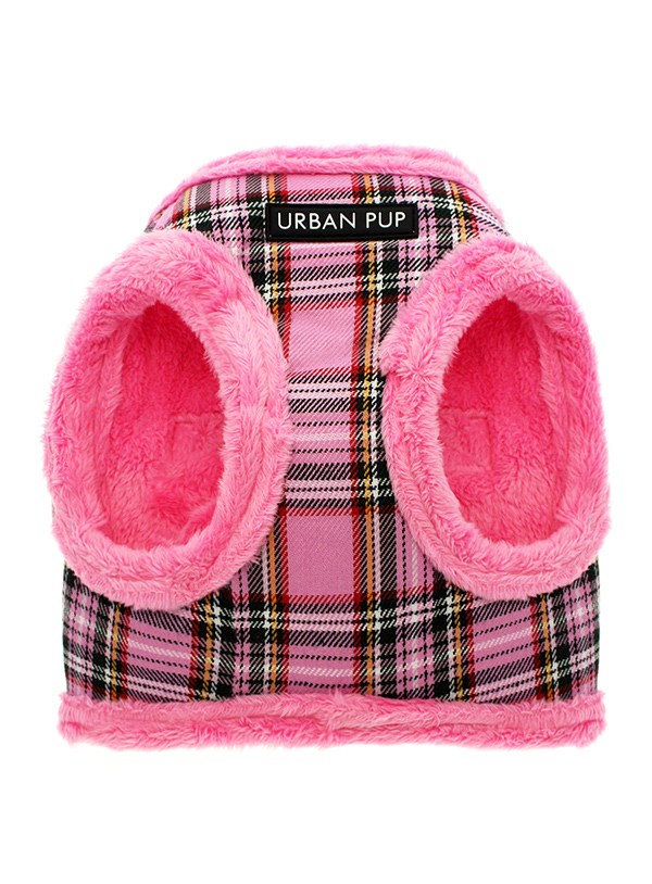 LUXURY FUR LINED PINK TARTAN - harness