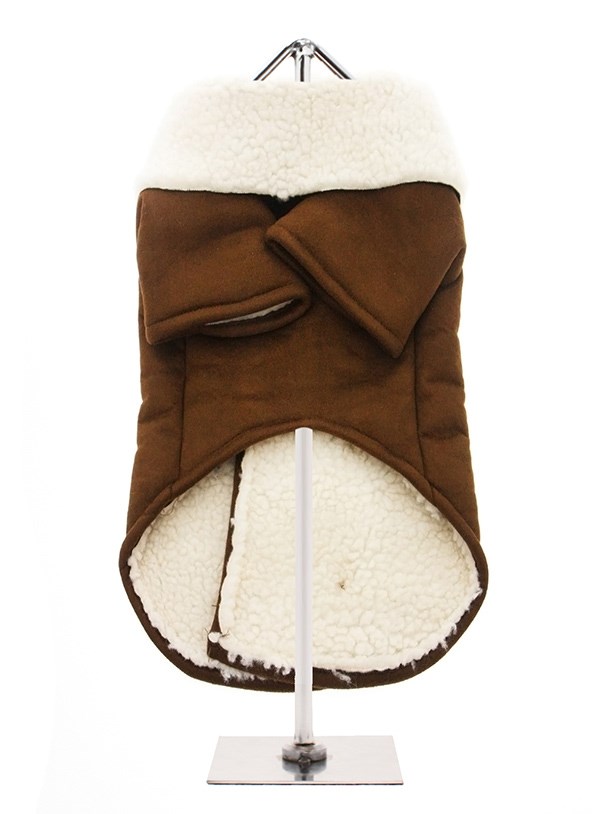 Brown Shearling Aviator Jacket