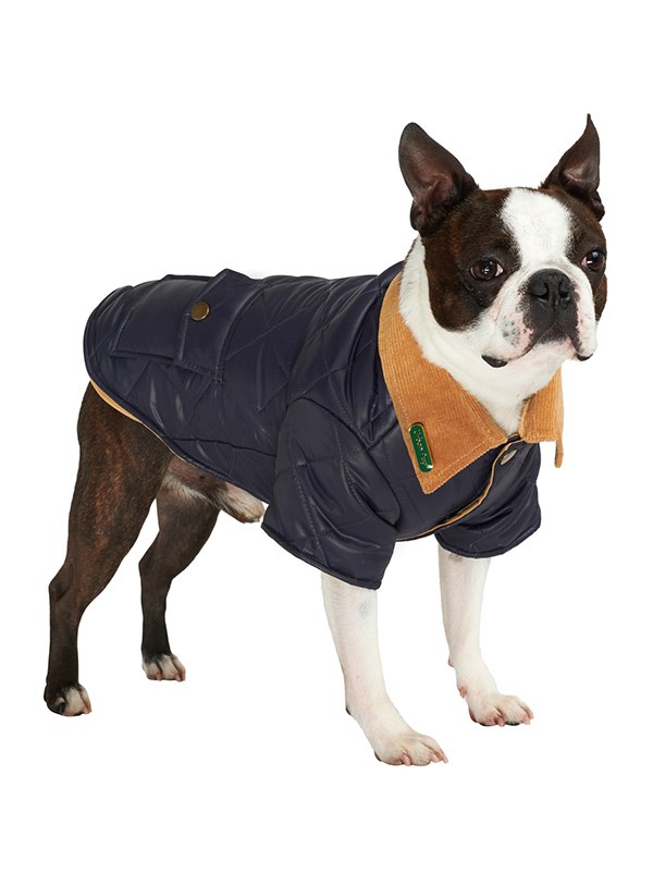 Navy Quilted Town & Country - Hundejakke