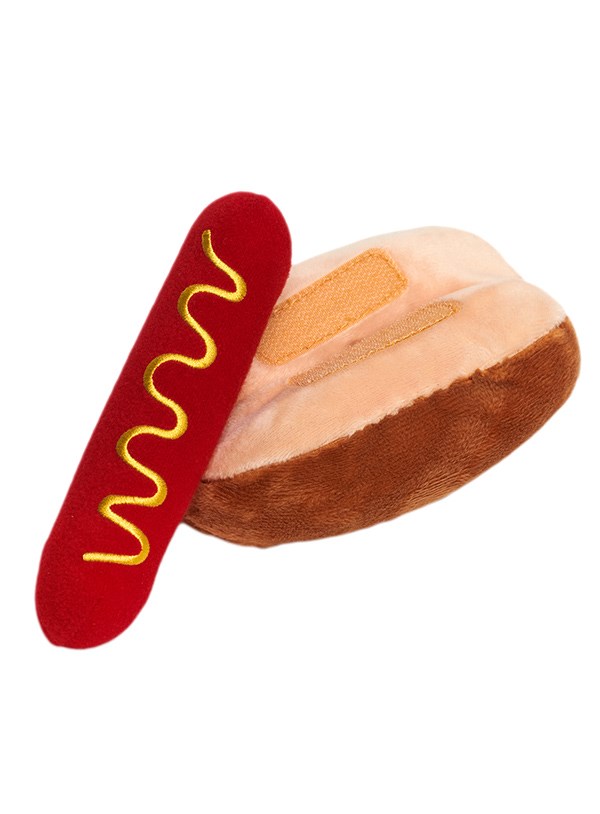 Hotdog Plush & Squeaky Hundeleke