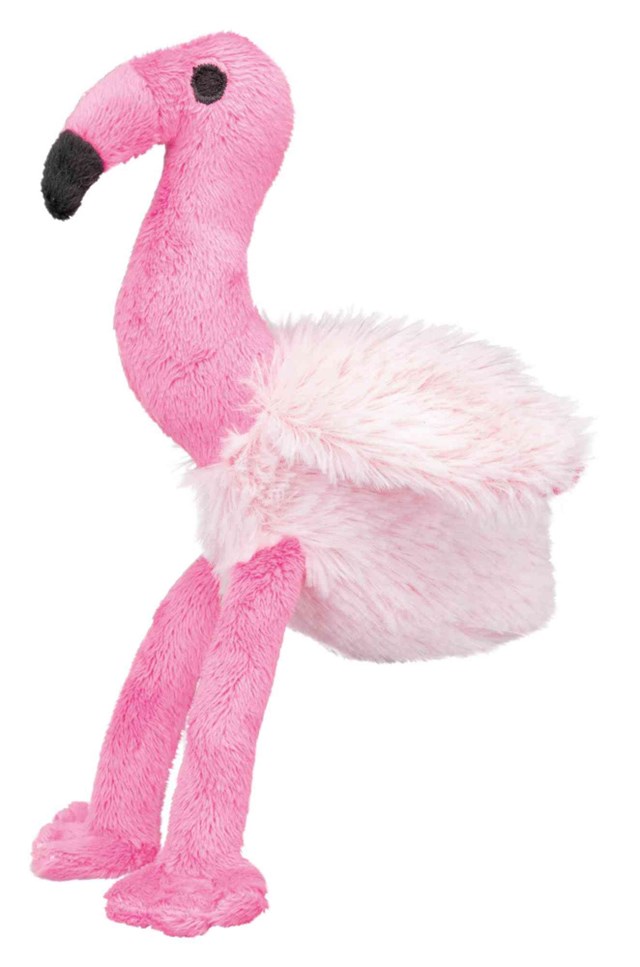 Flamingo 35 cm - Myk hundeleke med pip