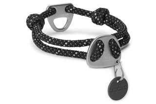 Knot-a-collar Regulerbart Halsbånd - Svart / Large