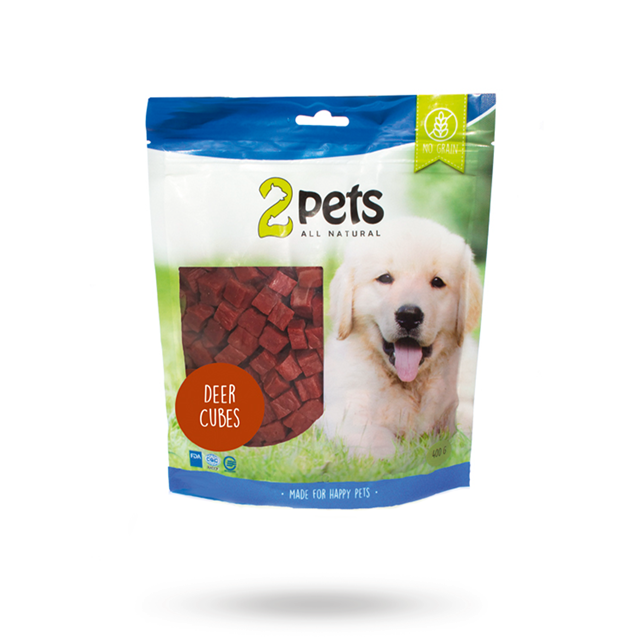 2pets Dogsnack Deer Cubes 400g