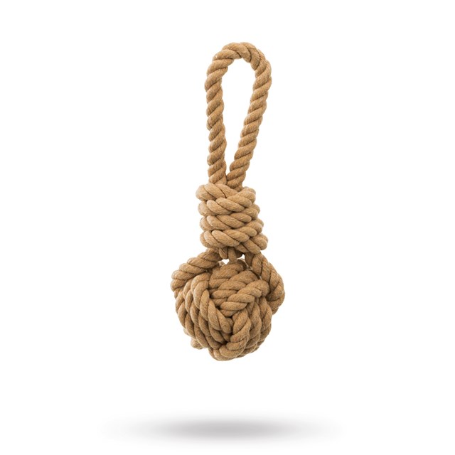 BE NORDIC Playing Rope with Woven-in Ball 30 cm