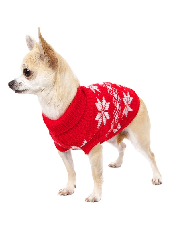 Red Snowflake Knitted Sweater