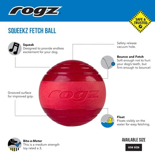Rogz Squeekz Red Floating Ball