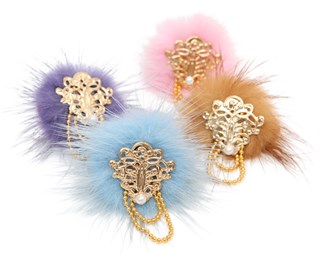 Peacock Feathers Hair Pin