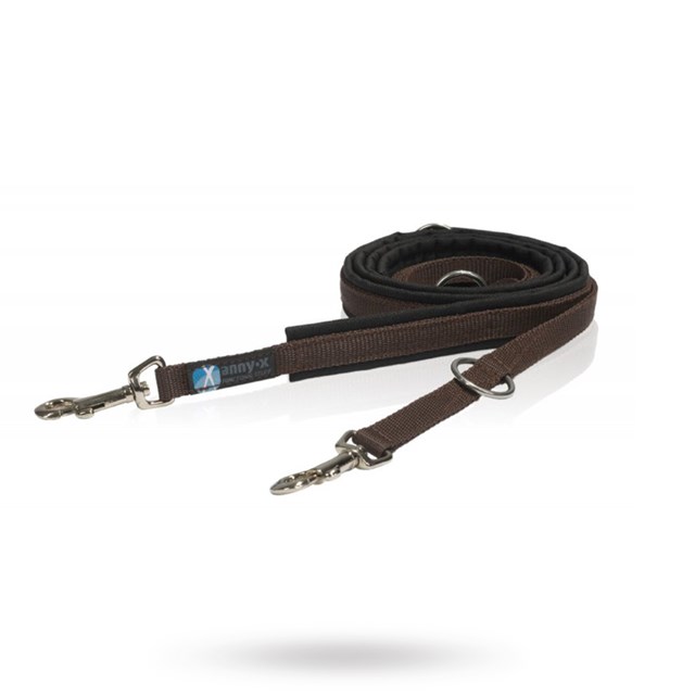 Anny-X Padded Dog Leash Brown/Black