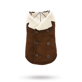 Brown Shearling Aviator Jacket