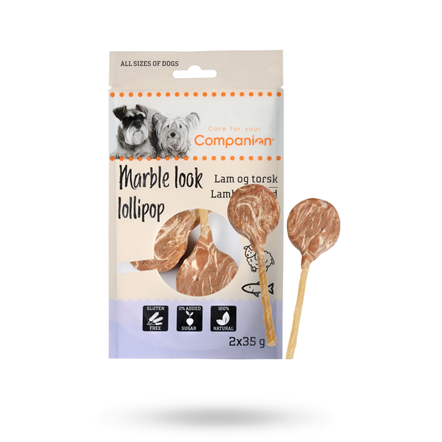 Companion Marble Lollipop Lam & torsk 70g