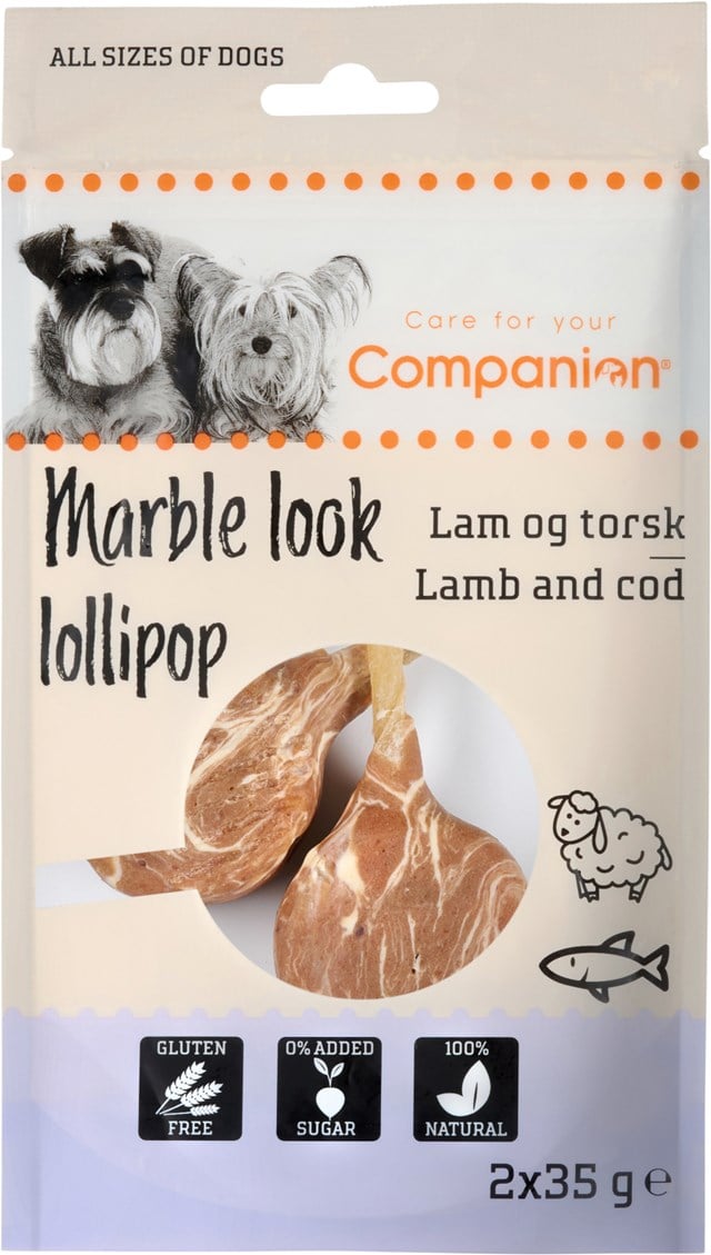 Companion Marble Lollipop Lam & torsk 70g