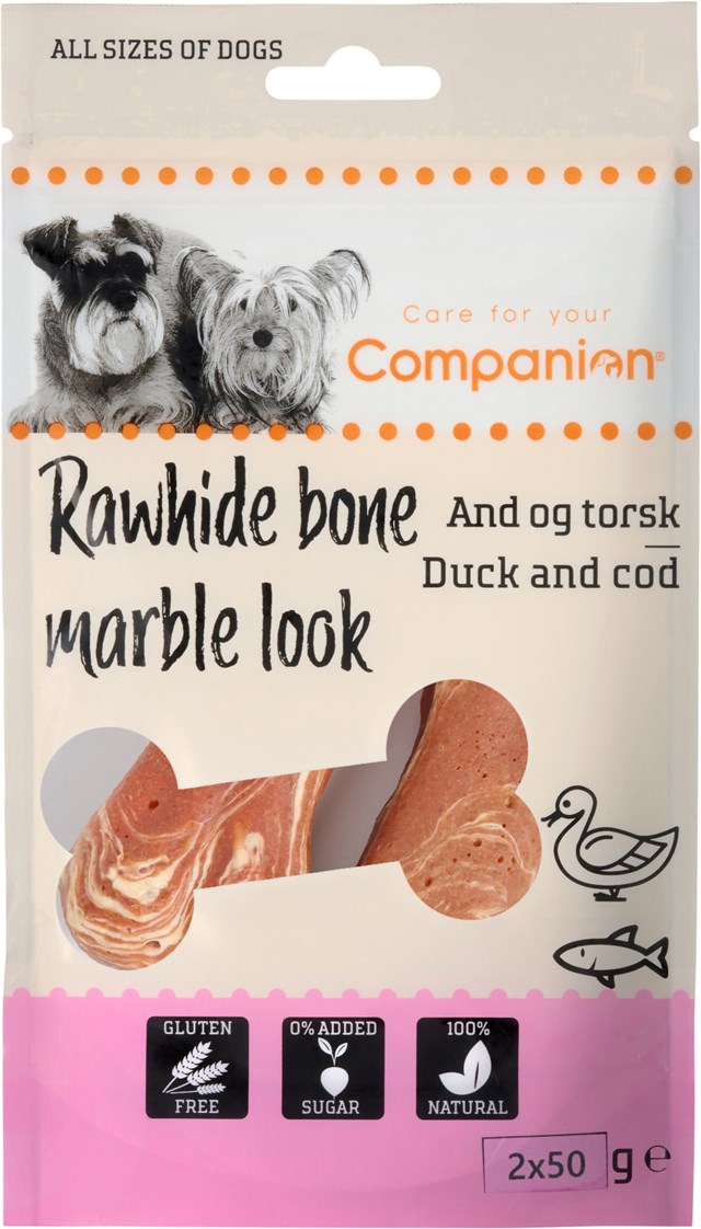 Companion Meat Wrapped Rawhide And & Torsk 100g
