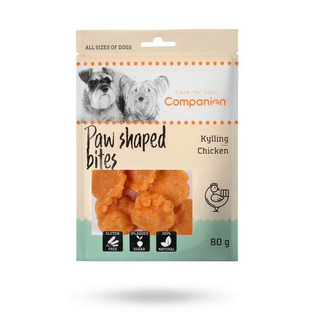 Companion Paw Shape Bites Kylling 80g