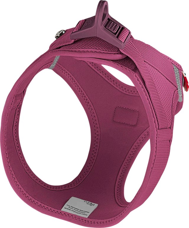 Curli Vest Clasp Air-Mesh Hundesele - Ruby