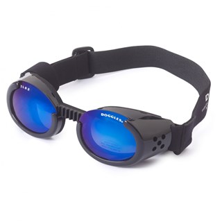 Hundebriller Ils - Shiny Black / Blue Lens