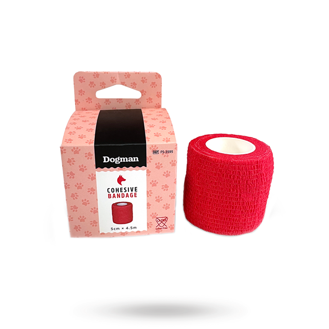 Dogman Självhäftande Bandage Röd