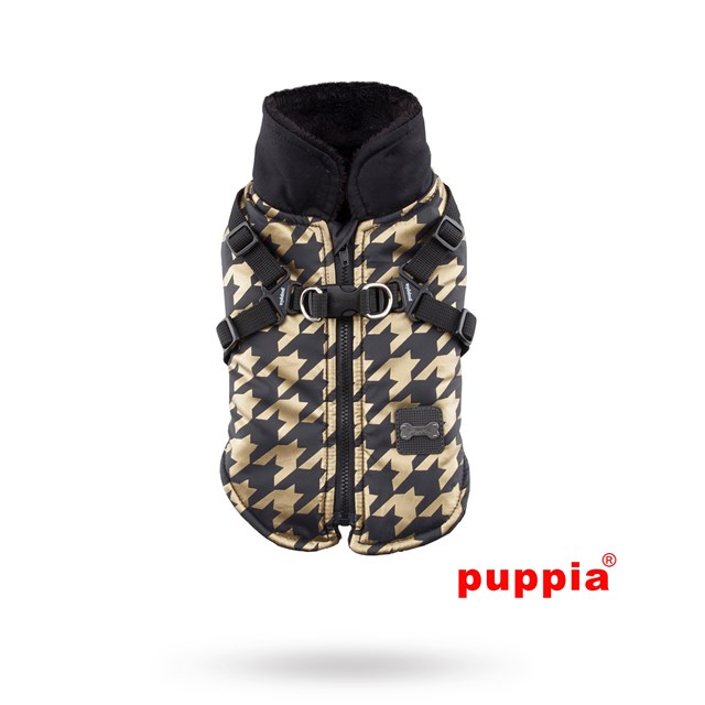 Dogstooth Black - Hundedekken med Integrert Sele
