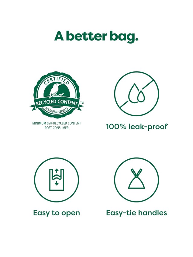 Earth Rated Easy-Tie Handle Poop Bags 120pc - lavender