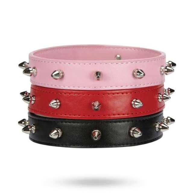 ESC Studded Collar - Pink L