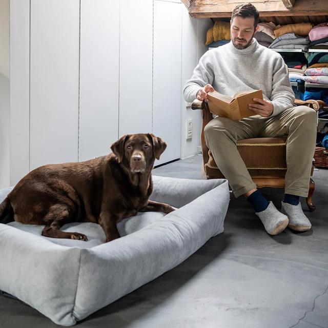 Fantail Snug Mellow Ortopedisk Hundeseng - Pearl Grey