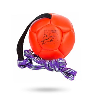 K9 Show Training Ball - Fotball Med Tau 100 Mm - Oransje