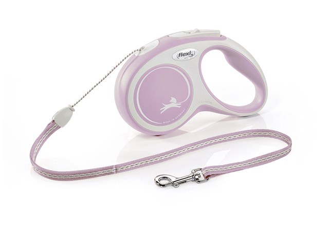 Flexi New Comfort Kobbel Med Snøre 8 m - Rosa