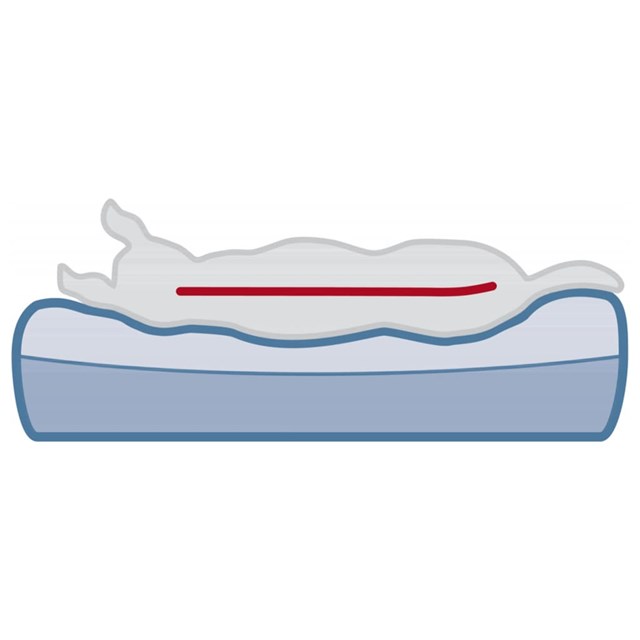 Bendson vital ortopedisk hundeseng rektangulær 100×80 - Mørk grå/lys grå