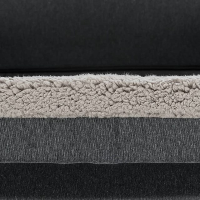 Bendson vital ortopedisk hundeseng rektangulær 100×80 - Mørk grå/lys grå