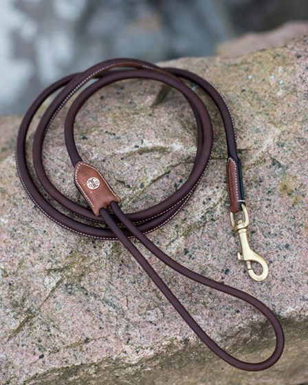 Jacson Alba Leather Leash - Brun