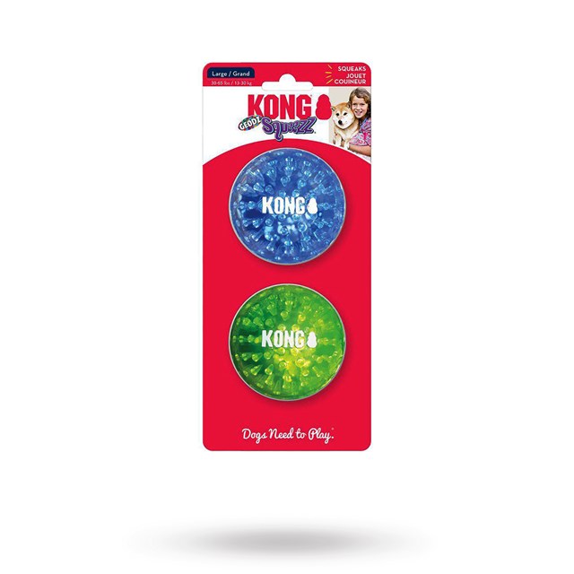 Kong Squeezz Geodz Ball - Large - 2-pcs