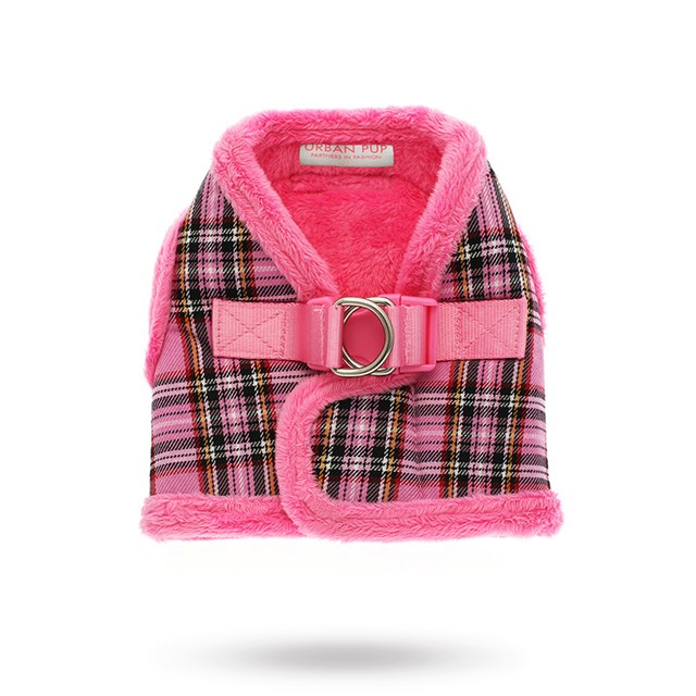 LUXURY FUR LINED PINK TARTAN - harness