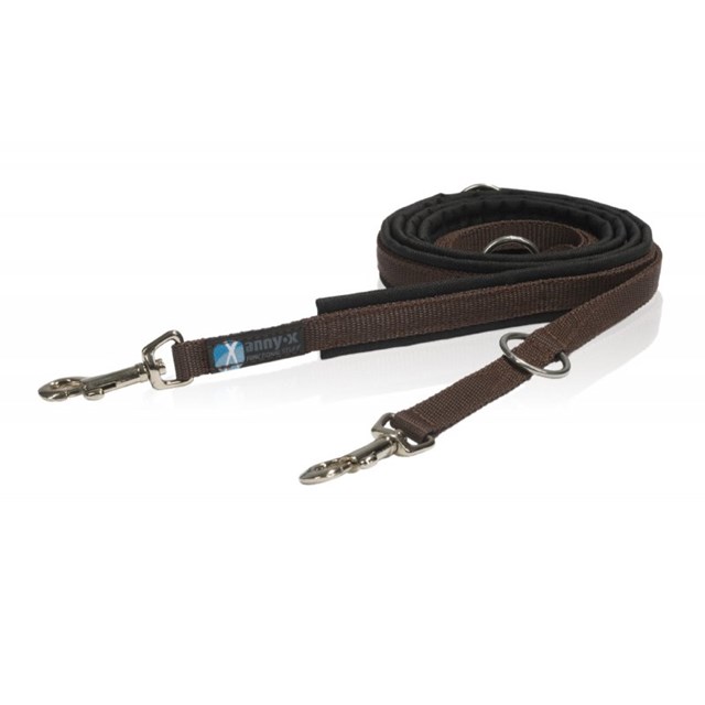Anny-X Padded Dog Leash Brown/Black