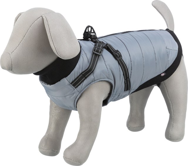 Pontis Dog Coat with integrated harness - Grey