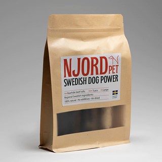 Njord Pet Swedish Dog Chew - Beef Roll 3 Pcs - Large