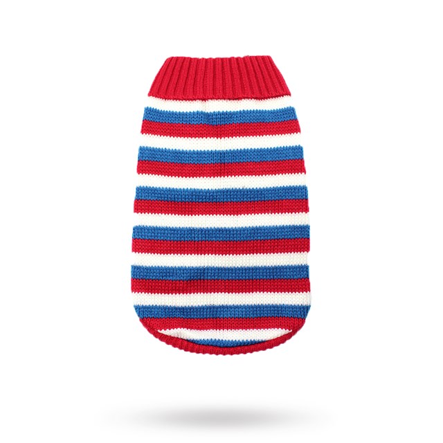 Red, White & Blue Striped Sweater