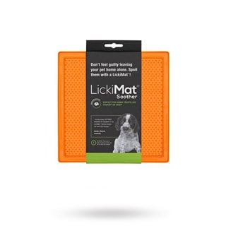 Lickimat Soother Hundeskål/slikkematte Oransje 20x20