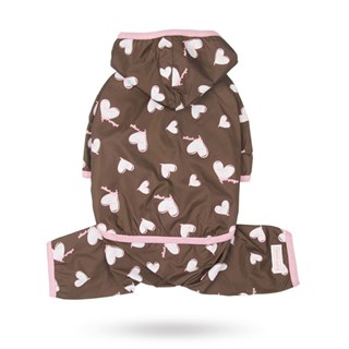 Sprinkle Hearts All-in-one Raincoat - Brun - 3xl