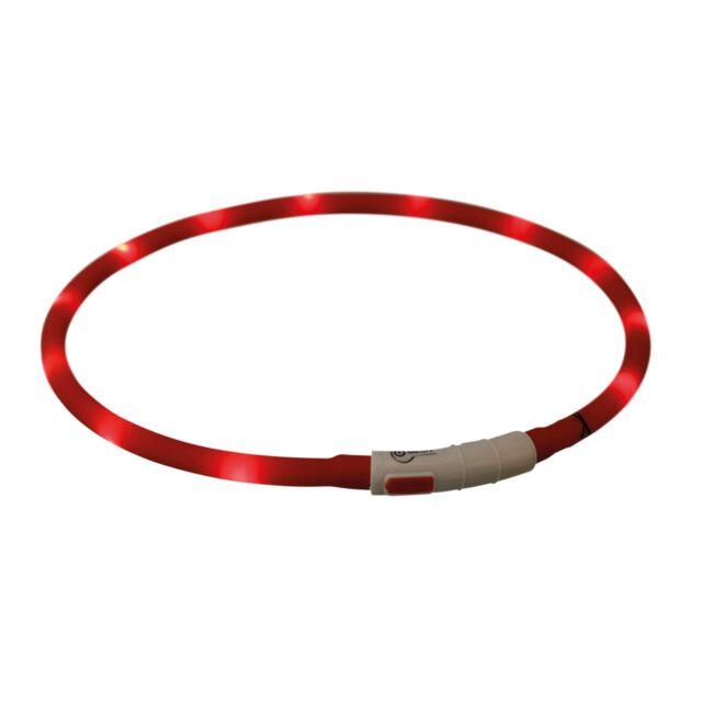 Trixie Flash Light Ring USB - Rød