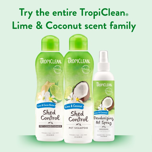 TropiClean Sjampo Shed Control Lime Coconut 355ml