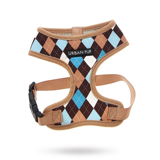 Brown & Blue Argyle - Hundesele