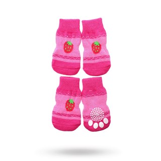 Strawberry Glitter - Dog Socks