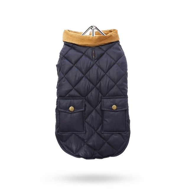 Navy Quilted Town & Country - Hundejakke