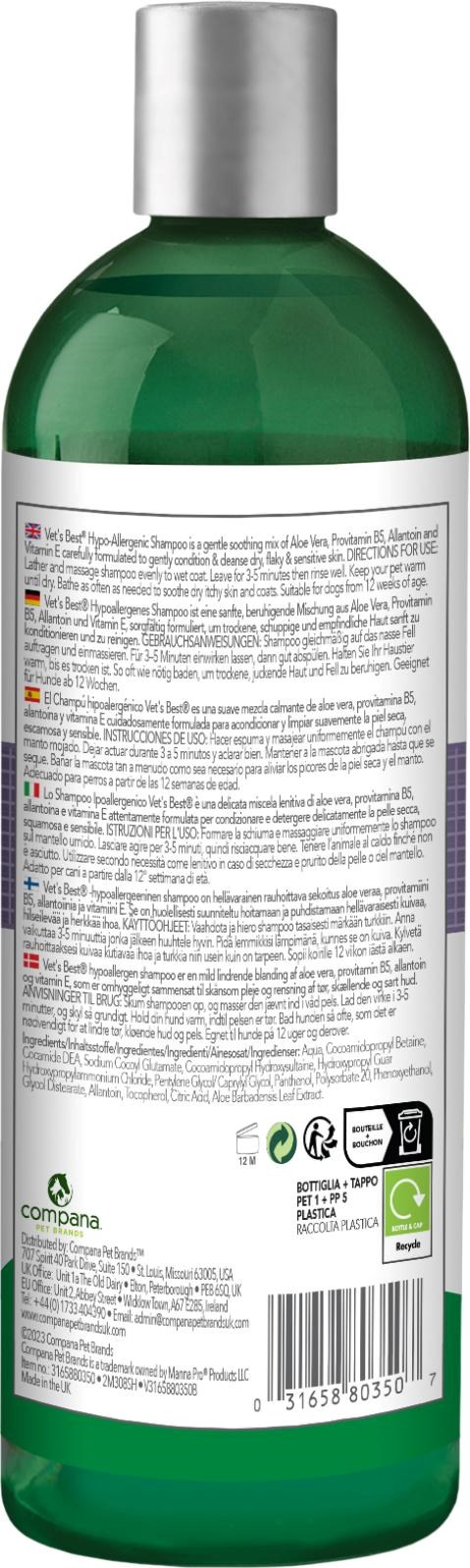 Vet's Best Hypoallergenic Sjampo 500ml