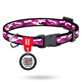 Waudog Pink Camo - Kattehalsbånd