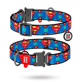 Waudog Superman Logo - Hundehalsbånd