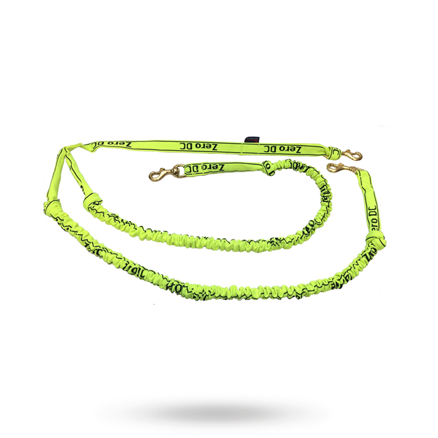 ZERO DC ELASTISK DRAGLINA NEONGRØNN - OVER 10 KG - 2,5 M FOR 2 HUNDER